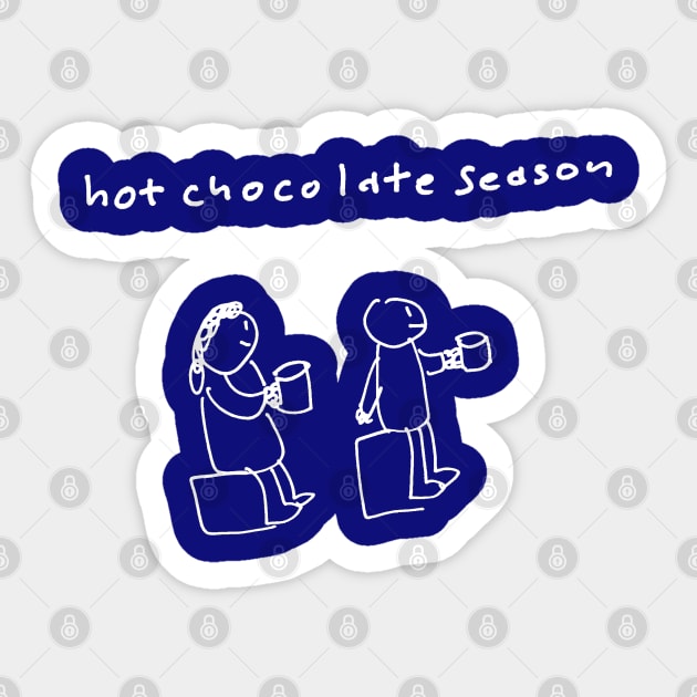 Hot Chocolate Season White Sticker by 6630 Productions